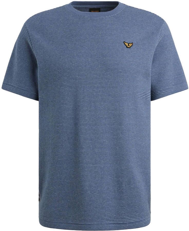 PME LEGEND Heren Polo's & T-shirts Two Tone Textured Stripe Blauw - Foto 5