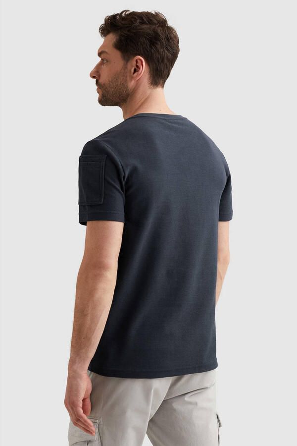 PME Legend regular T-shirt gebreid donkerblauw - Foto 2