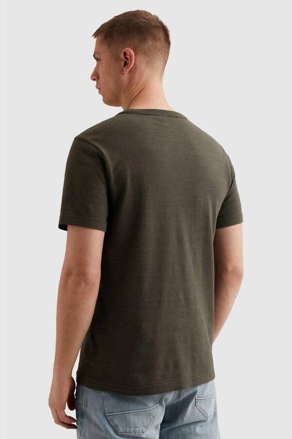 PME LEGEND Heren Polo's & T-shirts Jacquard Striped Olijf - Foto 6