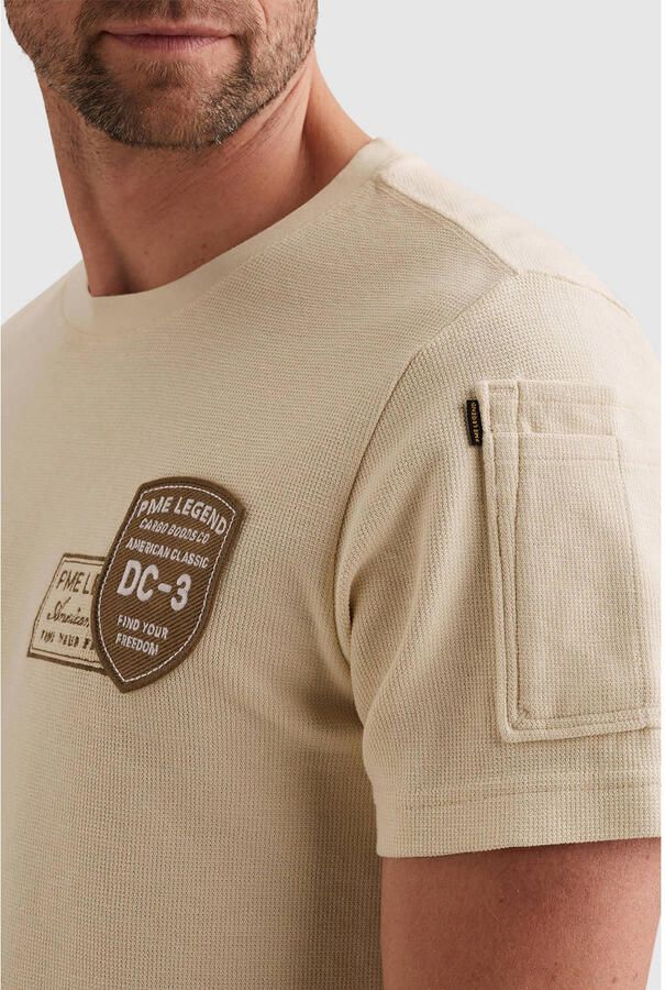 PME Legend regular T-shirt gebreid ecru - Foto 3
