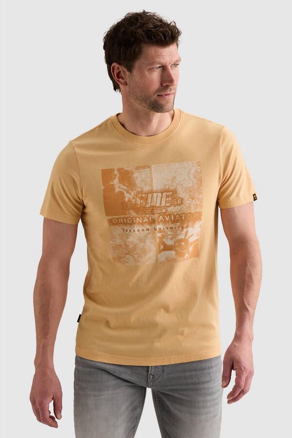 PME Legend regular T-shirt geel