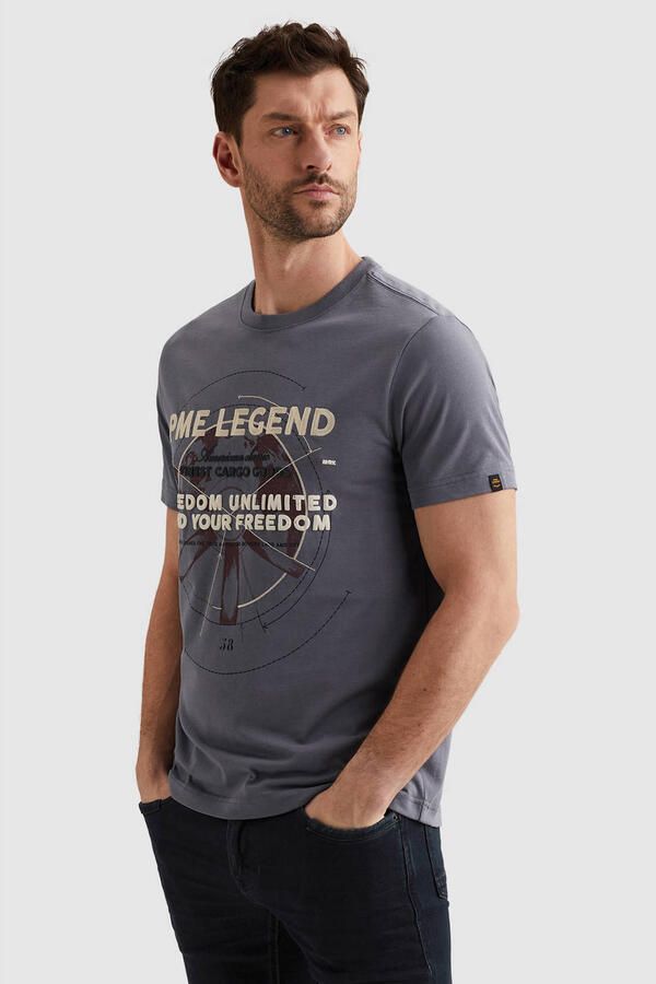 PME Legend regular T-shirt grijsblauw