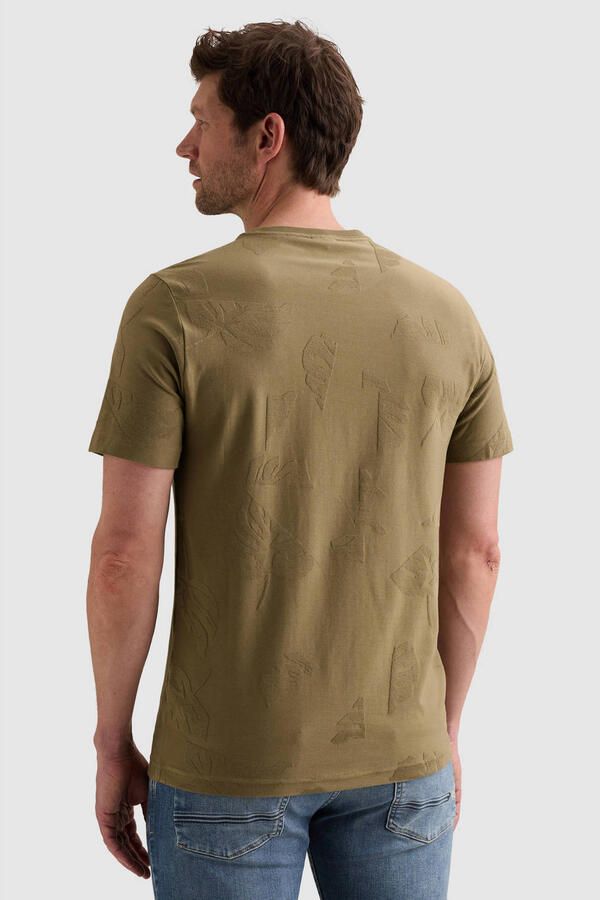 PME LEGEND Heren Polo's & T-shirts Short Sleeve R-neck Jacquard Jersey Khaki - Foto 7