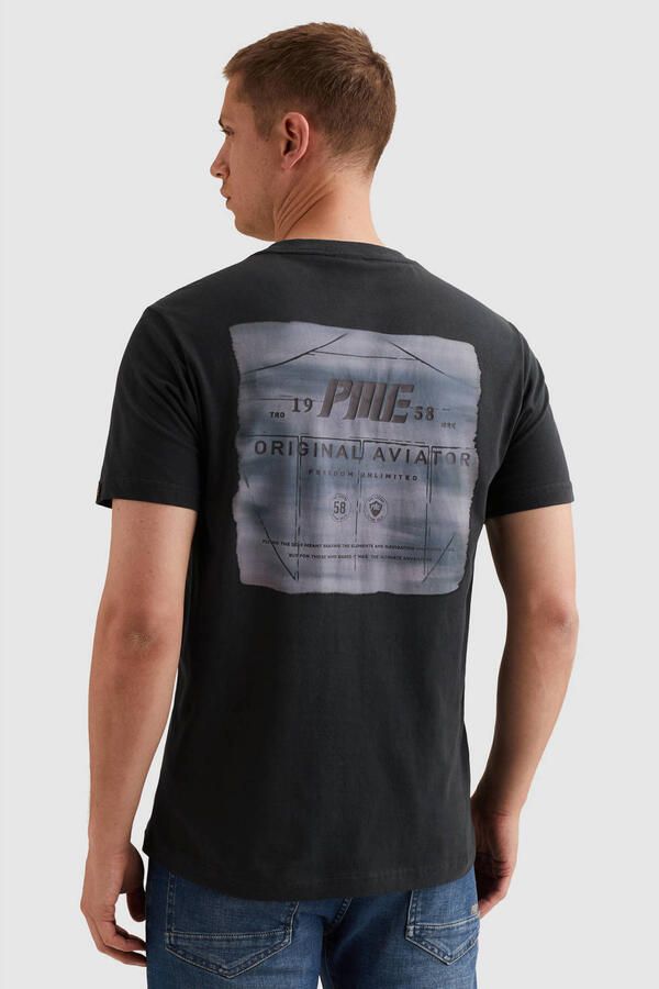 PME Legend regular T-shirt met backprint antraciet - Foto 3