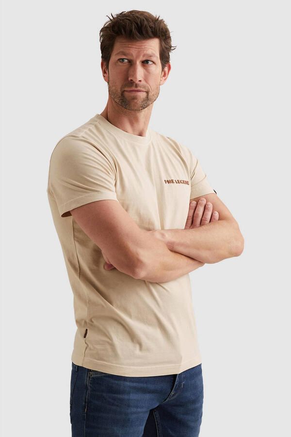 PME LEGEND Heren Polo's & T-shirts Gd Spray Single Jersey Beige - Foto 5