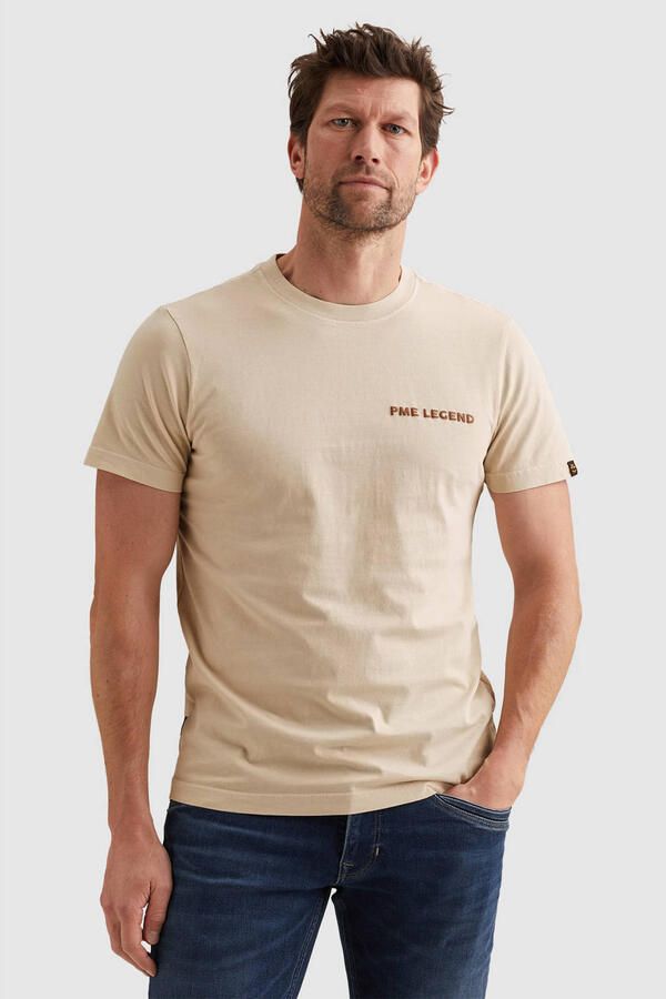 PME LEGEND Heren Polo's & T-shirts Gd Spray Single Jersey Beige - Foto 6