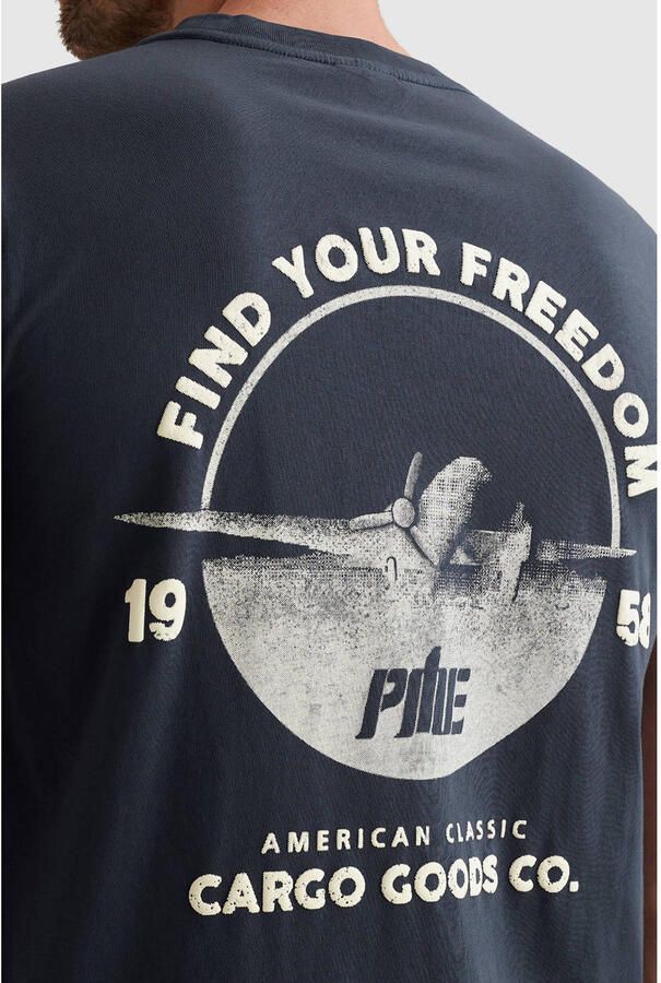 PME LEGEND Heren Polo's & T-shirts Gd Spray Single Jersey Donkerblauw - Foto 6