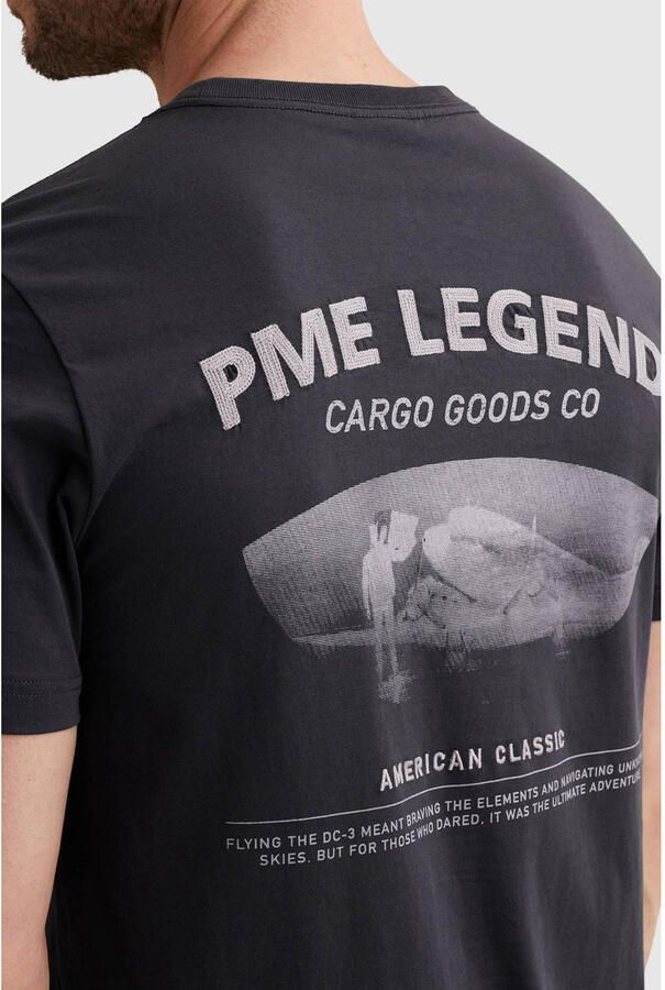 PME Legend regular T-shirt met backprint donkerblauw - Foto 2