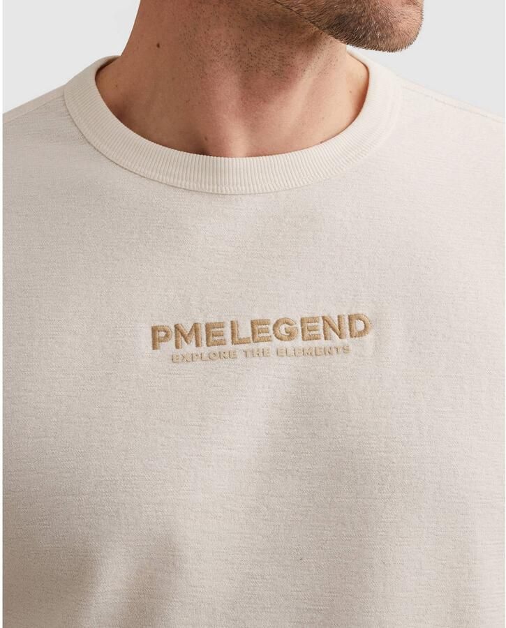 PME Legend regular T-shirt met backprint ecru - Foto 2