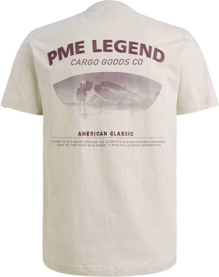 PME Legend regular T-shirt met backprint ecru - Foto 2