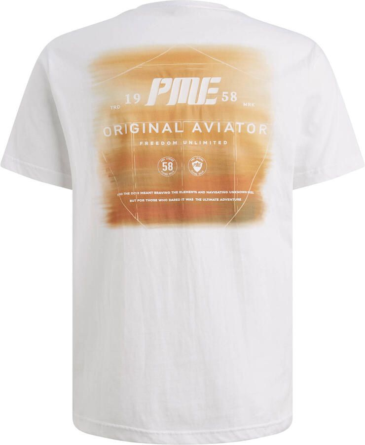 PME Legend regular T-shirt met backprint wit - Foto 2