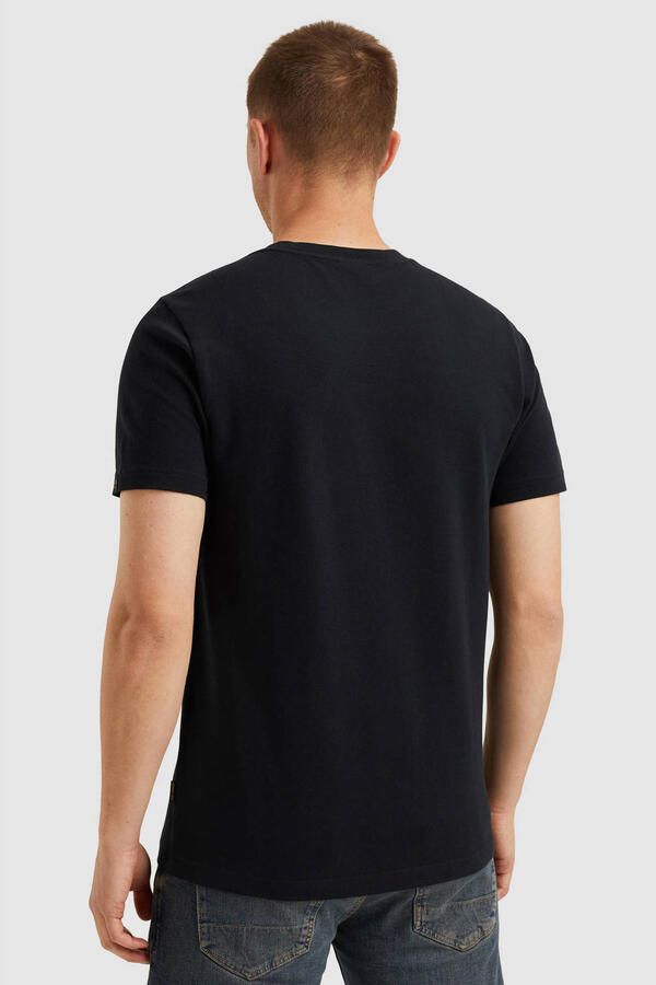 PME Legend regular T-shirt met textuur donkerblauw