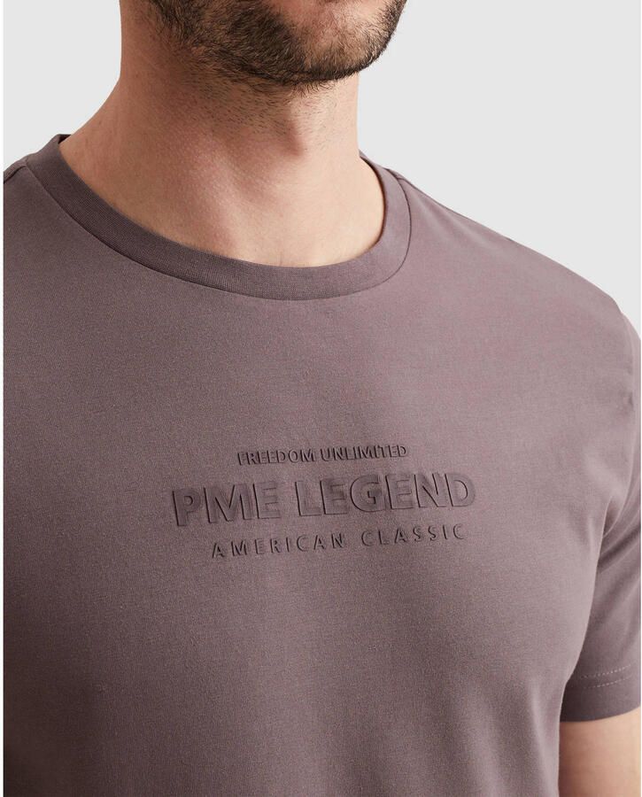 PME Legend T-Shirt Logo Moonscape Paars - Foto 2