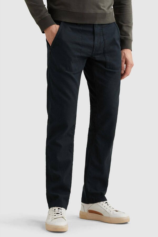 PME Legend relaxed casual broek met linnen antraciet