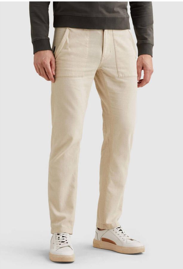 PME Legend relaxed casual broek met linnen beige - Foto 2