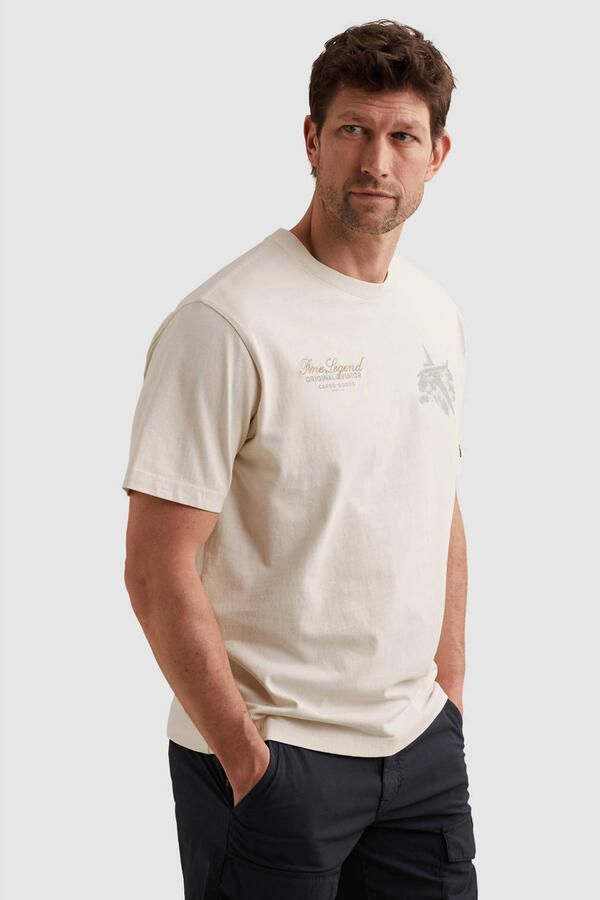 PME Legend relaxed fit T-shirt met label-prints en ronde hals