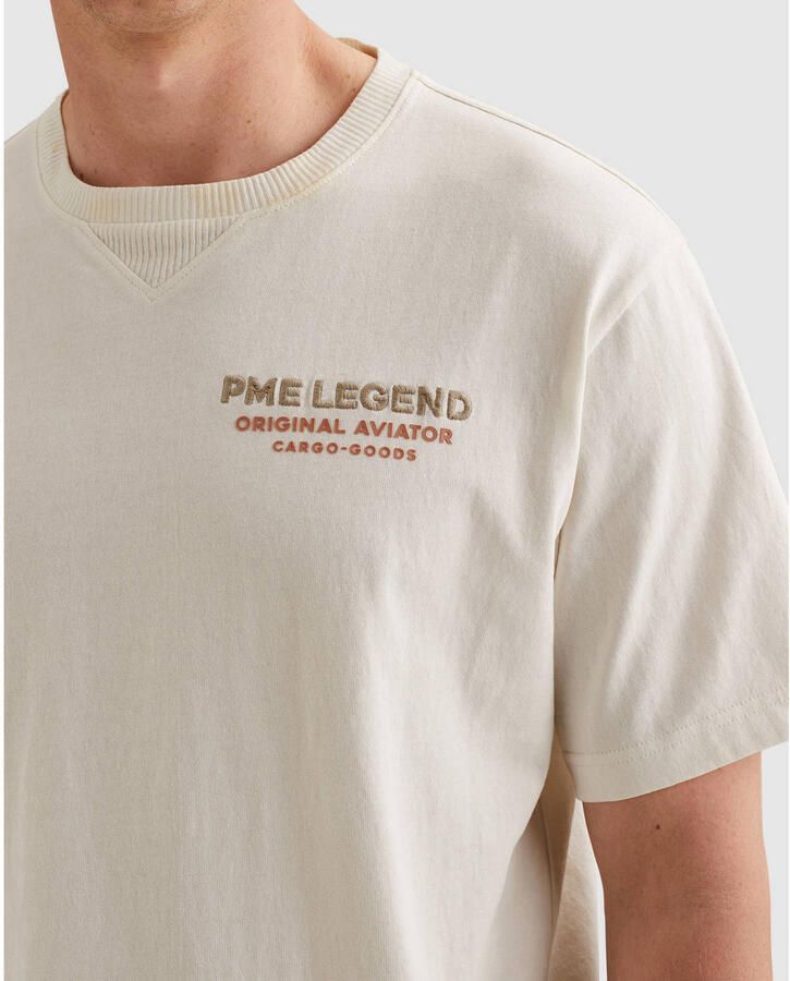PME Legend relaxed T-shirt met backprint ecru - Foto 2
