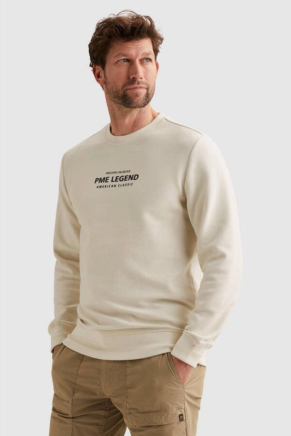 PME LEGEND Sweatshirt met artwork en ribkraag