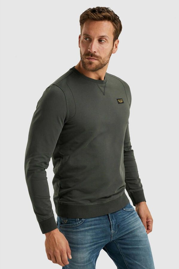 PME Legend Bruine Longsleeve met Schouderdetails Green Heren - Foto 2