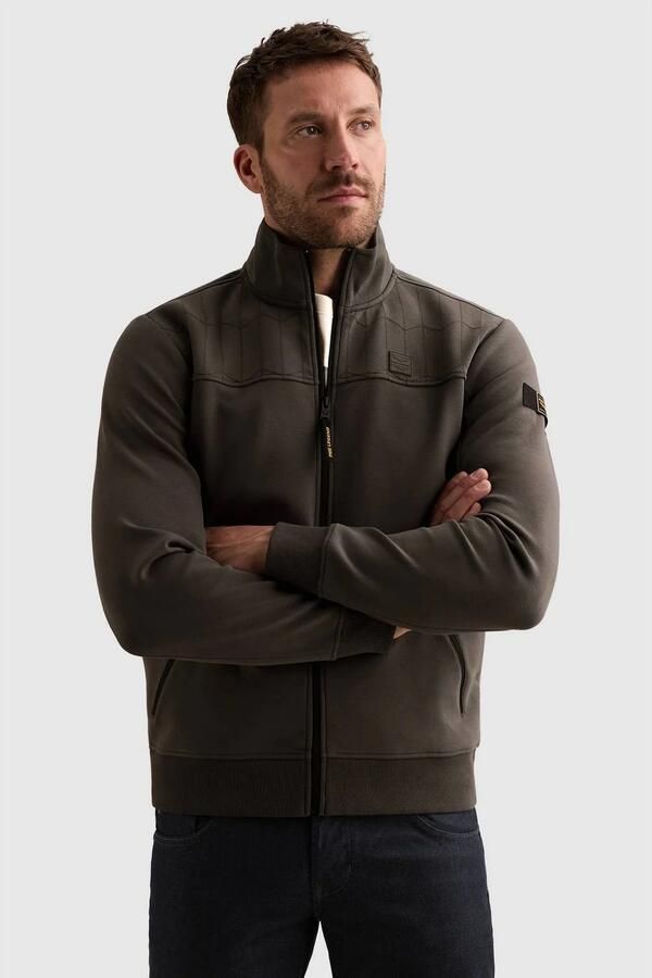 PME LEGEND Sweat jacket met ritssluiting en gequilt patroon - Foto 3