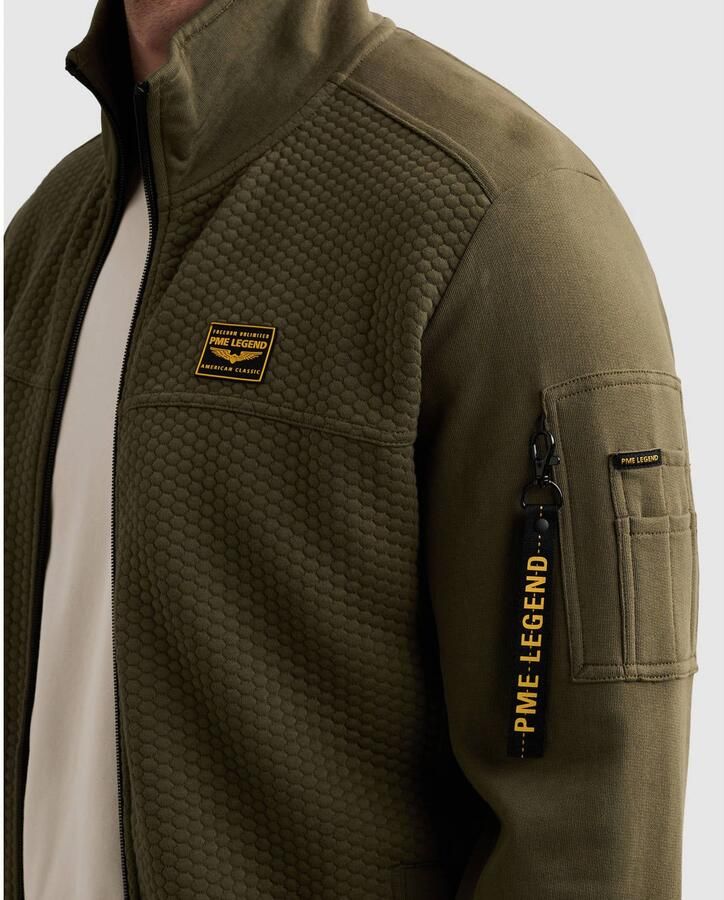 PME LEGEND Sweatshirt met jacquardpatroon en flight pocket