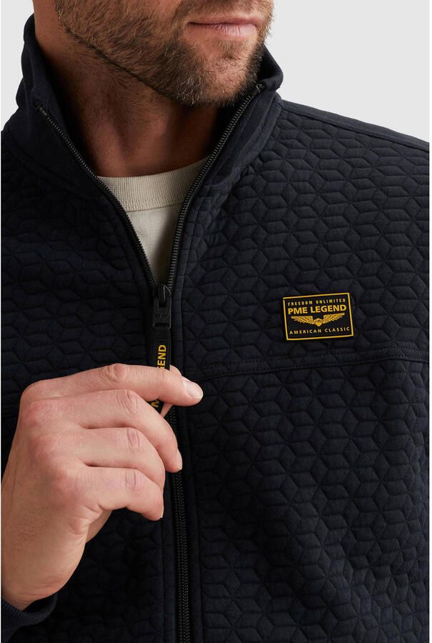 PME LEGEND Sweat jacket met structuren en flight pocket - Foto 3