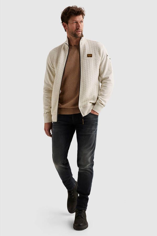 PME LEGEND Sweat jacket met structuren en flight pocket - Foto 2