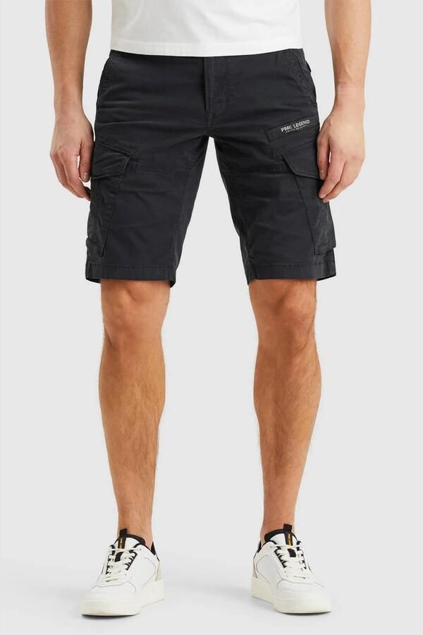 PME Legend Slim fit korte cargobroek met labelprint model 'NORDROP'