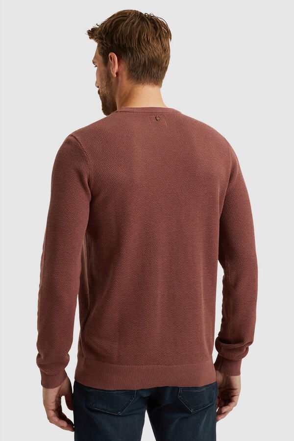 PME Legend Gebreide pullover met ronde hals en labelstitching - Foto 2