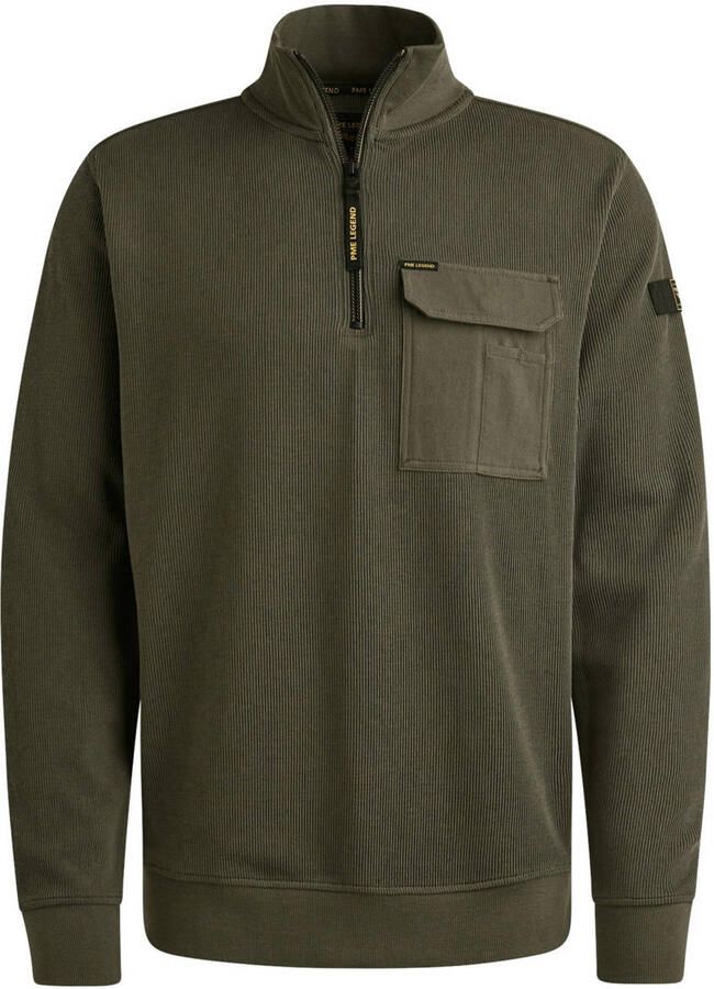 PME LEGEND Heren Truien & Vesten Flat Knit Look Jersey Donkergroen - Foto 5