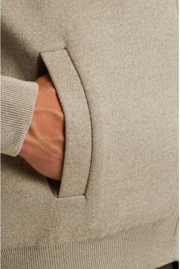 PME Legend vest met ingebreid patroon beige - Foto 3