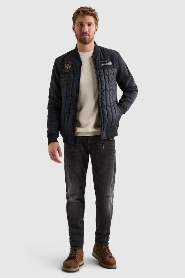 PME LEGEND Bomber jacket met ritssluiting en badges - Foto 3