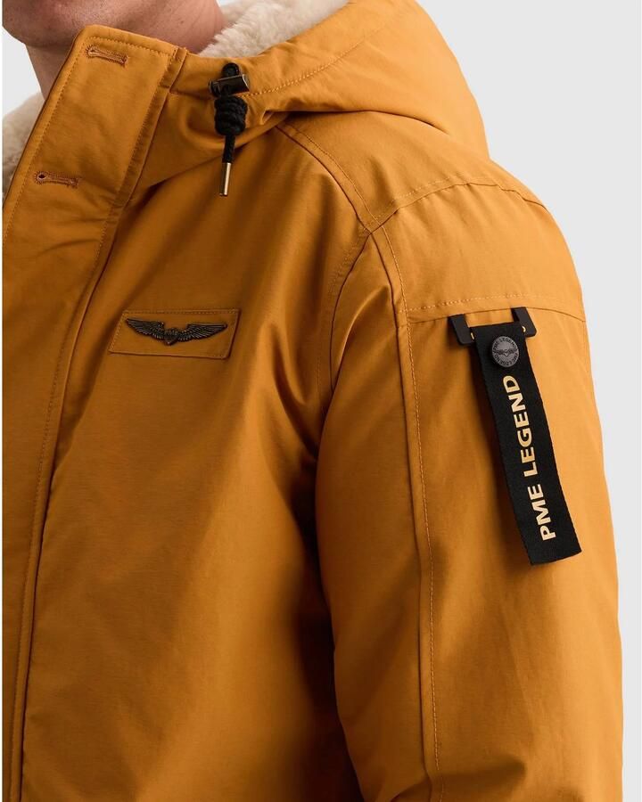 PME Legend winterparka met teddy details oker