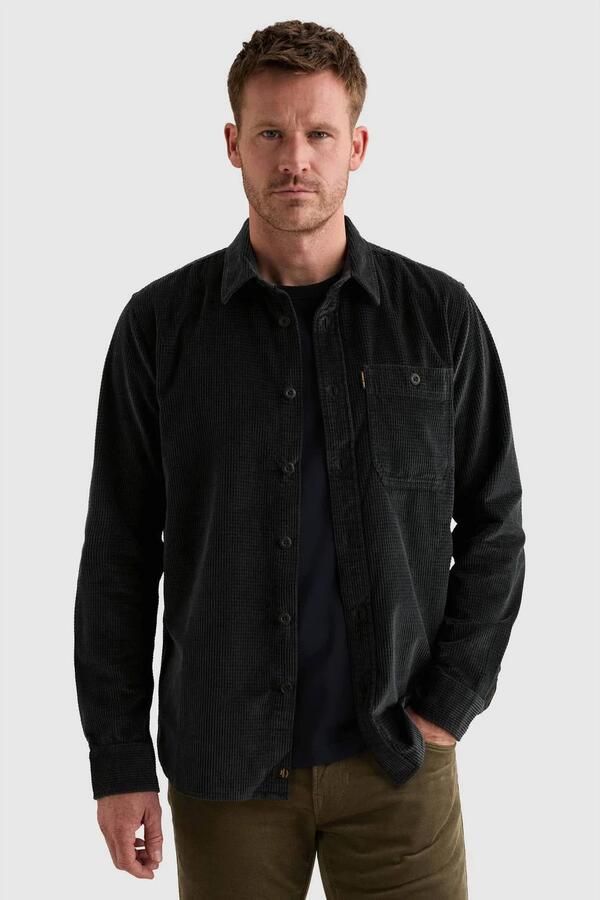 PME Legend WRENCHMEN DOBBY corduroy regular fit overshirt antraciet