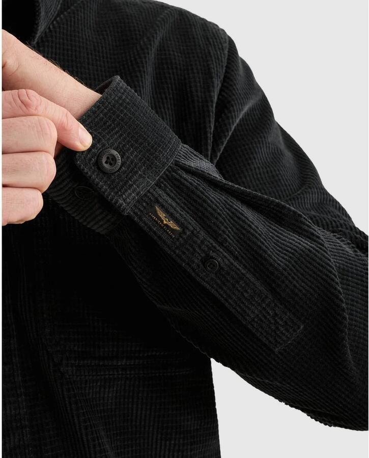PME Legend WRENCHMEN DOBBY corduroy regular fit overshirt antraciet - Foto 2