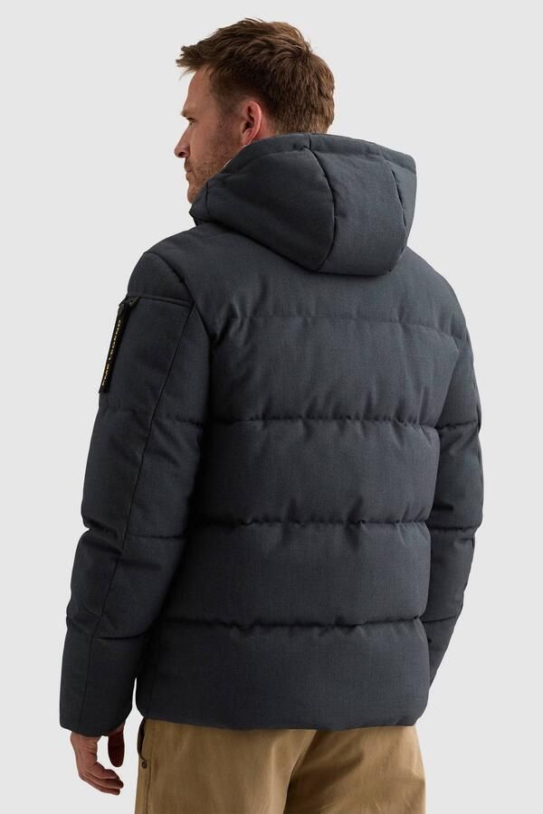 PME Legend YETCRAFT pufferjas met imitatiebontkraag donkerblauw - Foto 5