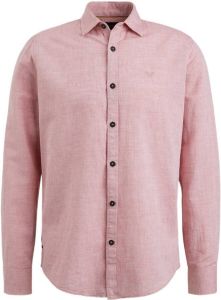 PME Legend regular fit overhemd met linnen roze