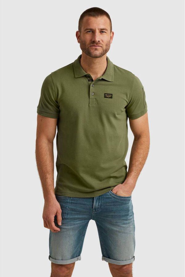 PME Legend regular fit polo Trackway donkergroen