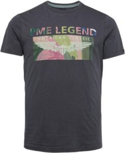 PME Legend regular fit T-shirt met printopdruk Asphalt