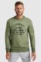 PME Legend sweater met printopdruk oil green - Thumbnail 1