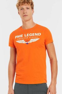 PME Legend Short sleeve r-neck country tee th flame Oranje Heren