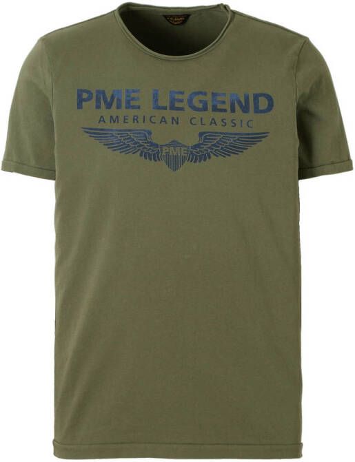 PME Legend T-shirt R-hals single jersey Groen Heren
