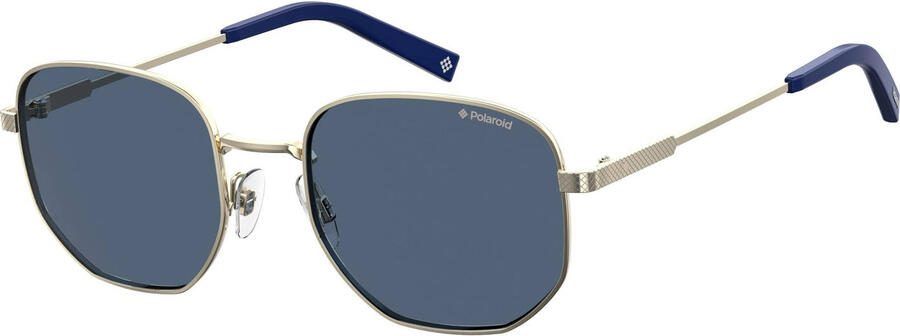 Polaroid Goud Blauwe Zonnebril Gray Heren