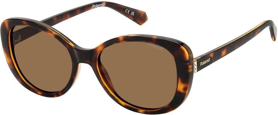 Polaroid zonnebril 4154 S X met tortoise print bruin