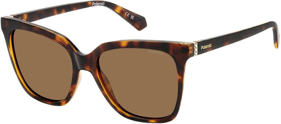 Polaroid zonnebril 4155 S X met tortoise print bruin