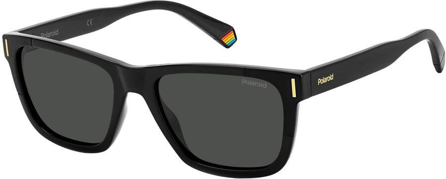 Polaroid Unisex Acetaat Ovale Zonnebril Black Unisex