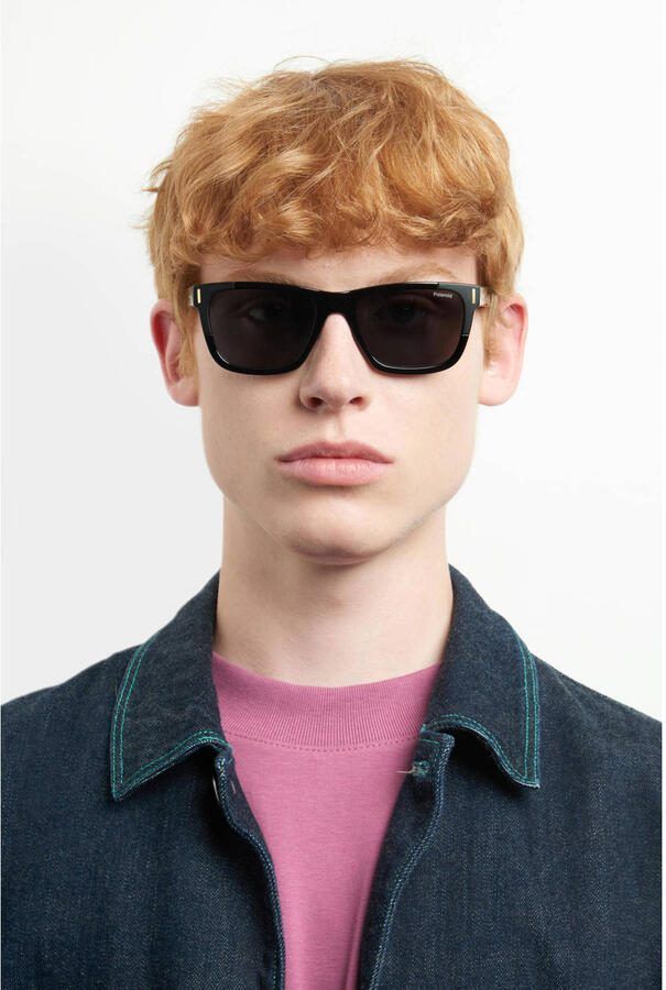 Polaroid Unisex Acetaat Ovale Zonnebril Black Unisex - Foto 2