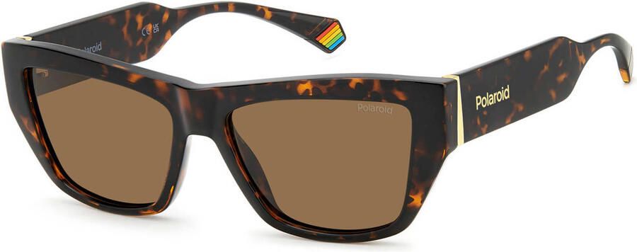 Polaroid zonnebril 6210 S X met tortoise print bruin
