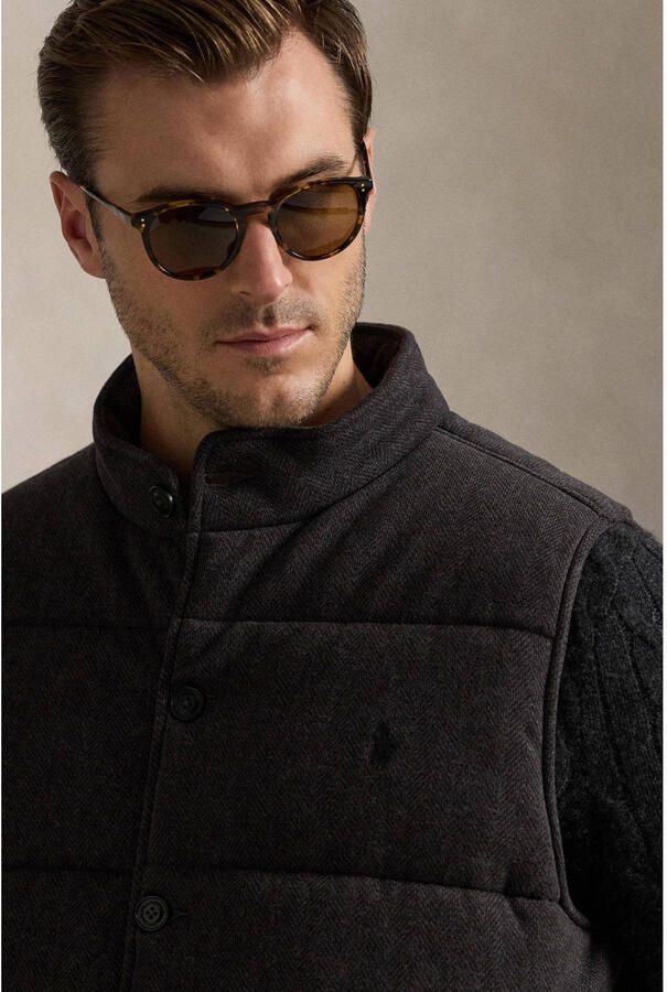Polo Ralph Lauren Big & Tall bodywarmer met textuur Plus Size antraciet - Foto 2