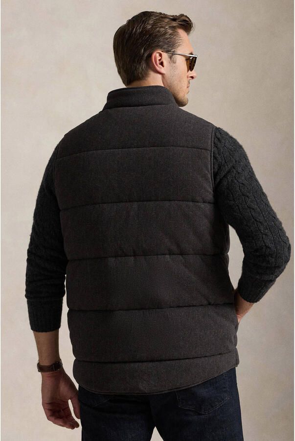 Polo Ralph Lauren Big & Tall bodywarmer met textuur Plus Size antraciet - Foto 3